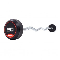 Jordan Classic Rubber Barbells - Curl Bars 20kg