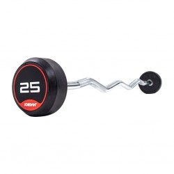 Jordan Classic Rubber Barbells - Curl Bars 25kg