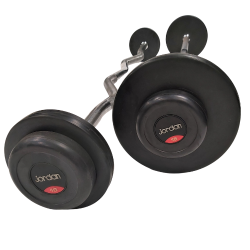 Jordan Classic Curl Rubber Barbells  30KG