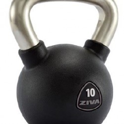 Ziva SL Solid Steel Virgin Rubber Kettlebell Triangle Label 24 kg