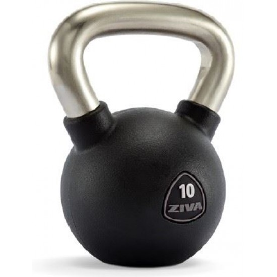 Ziva SL Solid Steel Virgin Rubber Kettlebell Triangle Label 24 kg