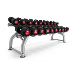 ZIVA SL 5 Pair Horizontal Dumbbell Rack - black