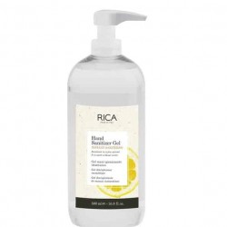 Rica Hand sanitizing gel in bottle with dispenser